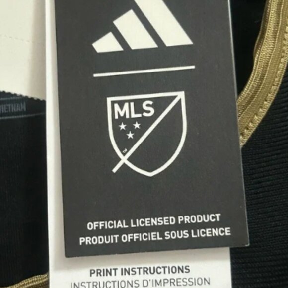 Adidas LAFC 2024/25 Home Jersey Black Mens Size Medium Slim Fit HZ6218 - Picture 4 of 8